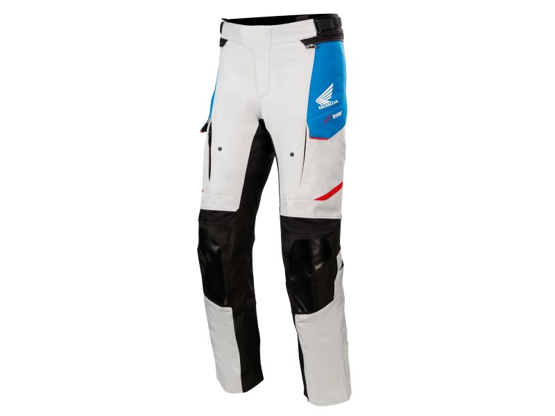 Alpinestars Honda Andes V3 Drystar Motorrbroek Heren (Lichtgrijs/Blauw/Rood)